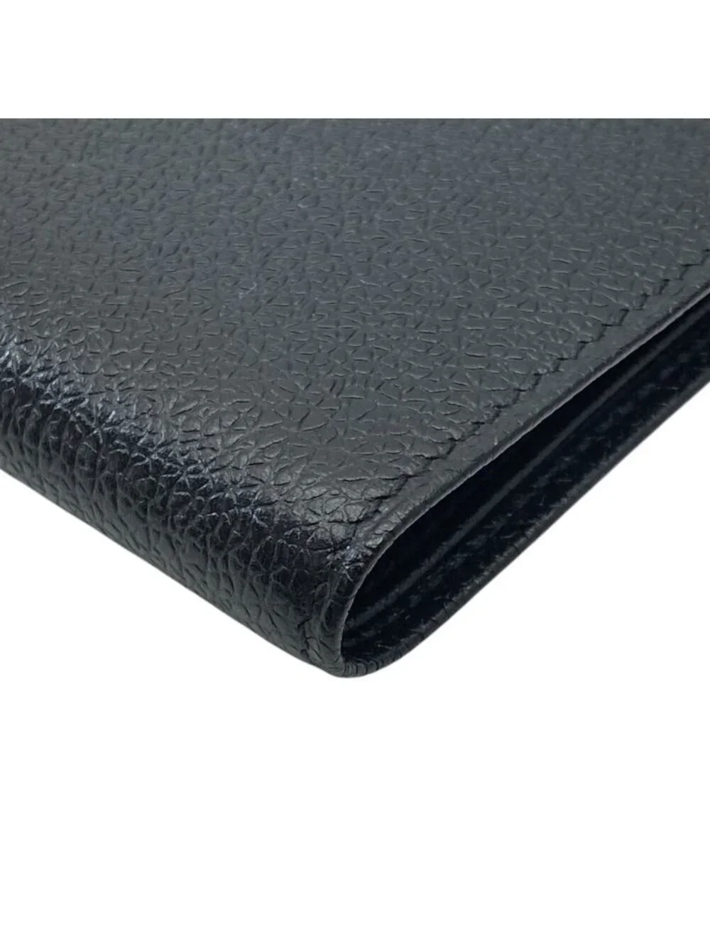 Bvlgari Logo Bifold Wallet Folding Billfold Leather Black Practical